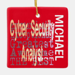 Ornement En Céramique Cyber Security Analyst Extraordinaire PERSONNALISÉ