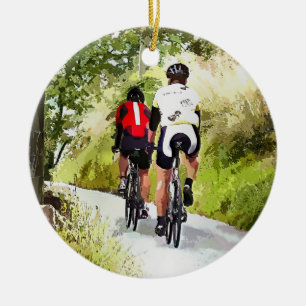 ORNEMENT EN CÉRAMIQUE CYCLISME