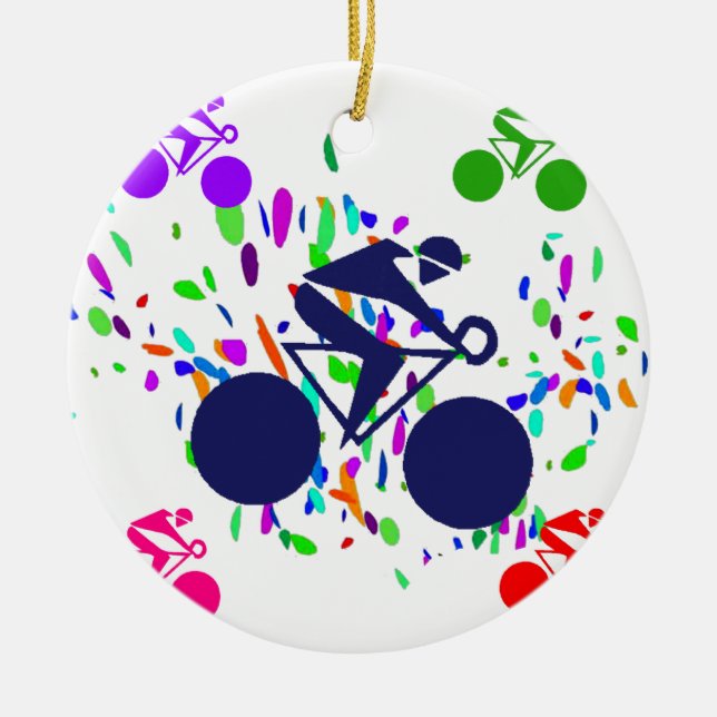 ORNEMENT EN CÉRAMIQUE CYCLISME (Devant)