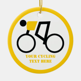 Ornement En Céramique Cycliste à vélo sur mesure