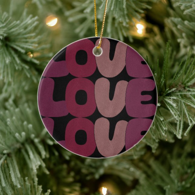 Ornement en céramique d'amour (Arbre)
