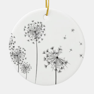 Ornement En Céramique Dandelion