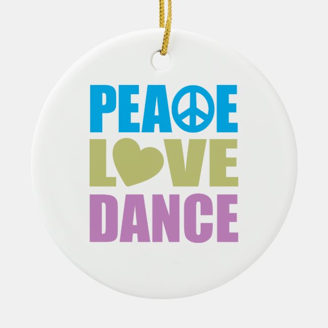 Ornement En Céramique Danse d'amour de paix (Devant)