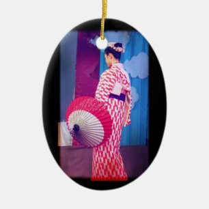 Ornement En Céramique Danse Geisha