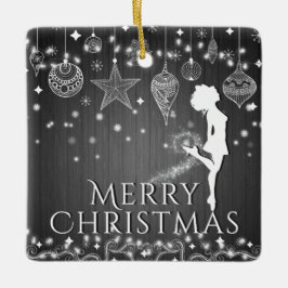 Ornement En Céramique Danse irlandaise personnalisée Joyeux Noël