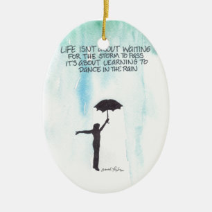 Ornement En Céramique Danse sous la pluie