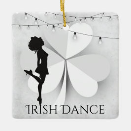 Ornement En Céramique Danseur irlandais personnalisé Danse de clover Noë