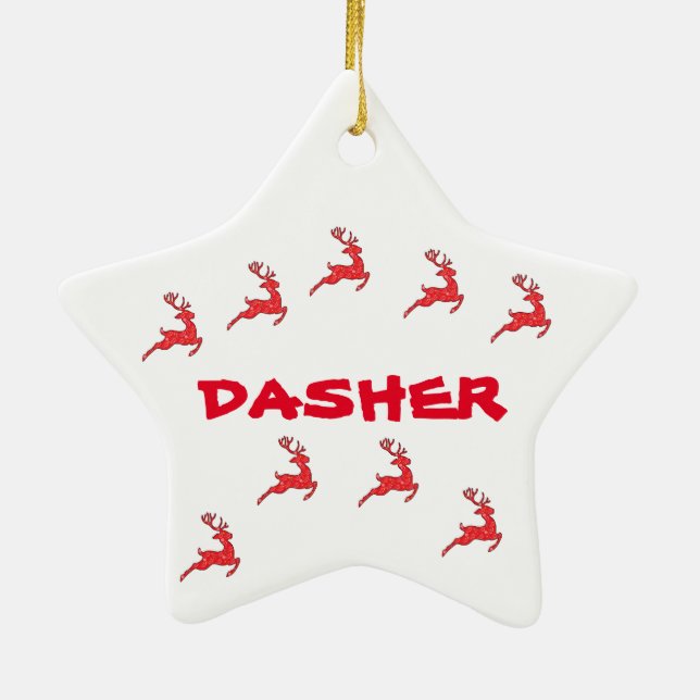 ORNEMENT EN CÉRAMIQUE DASHER-ORNAMENT (LES RÉINDEURS) (Dos)
