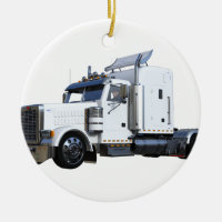De blanc remorque de tracteur semi