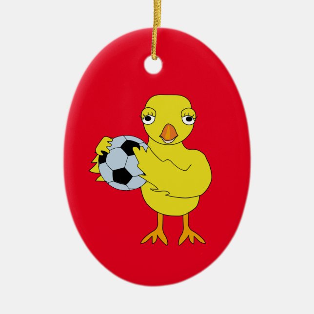 Ornement en céramique de brique de soccer (Devant)