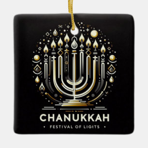 Ornement en céramique de Chanukkah