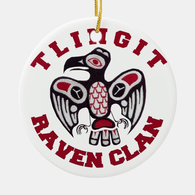 Ornement en céramique de clan de Raven de Tlingit (Devant)