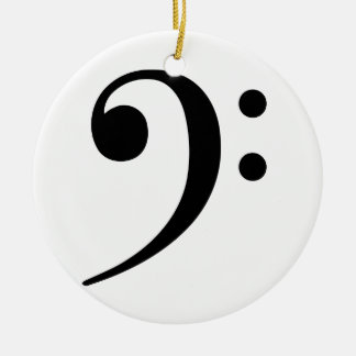 Ornement en céramique de clef basse