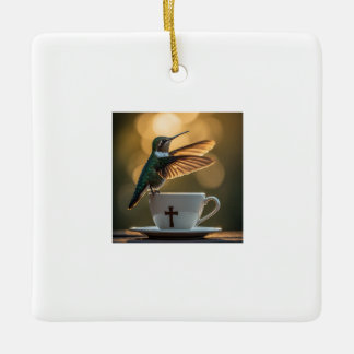 Ornement en céramique de colibri