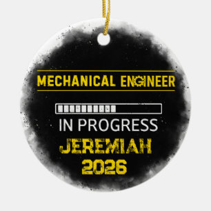 Ornement en céramique de futur ingénieur mécanique