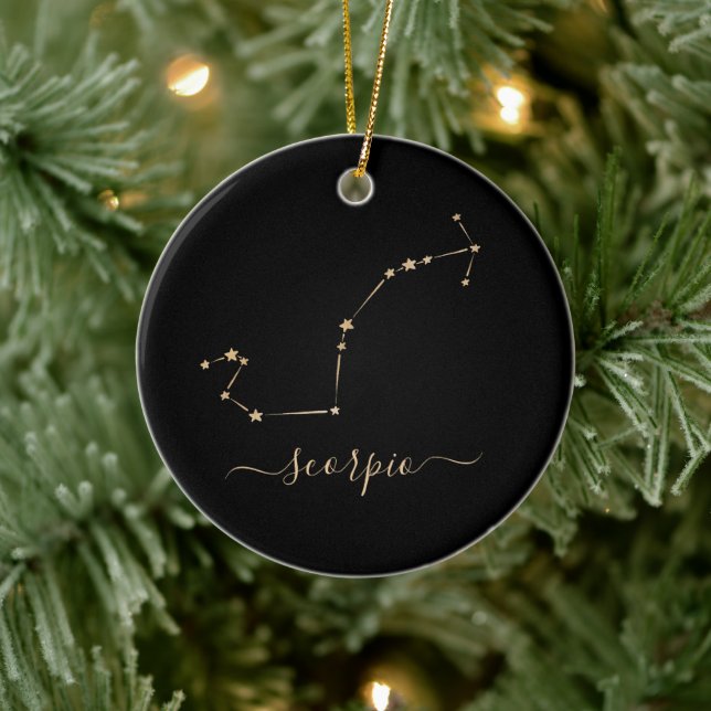 Ornement en céramique de la constellation Scorpio (Arbre)