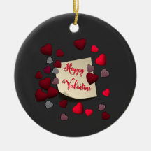Ornement en céramique de la Saint-Valentin