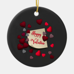 Ornement en céramique de la Saint-Valentin
