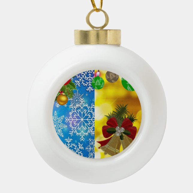 Ornement en céramique de Noël (Devant)