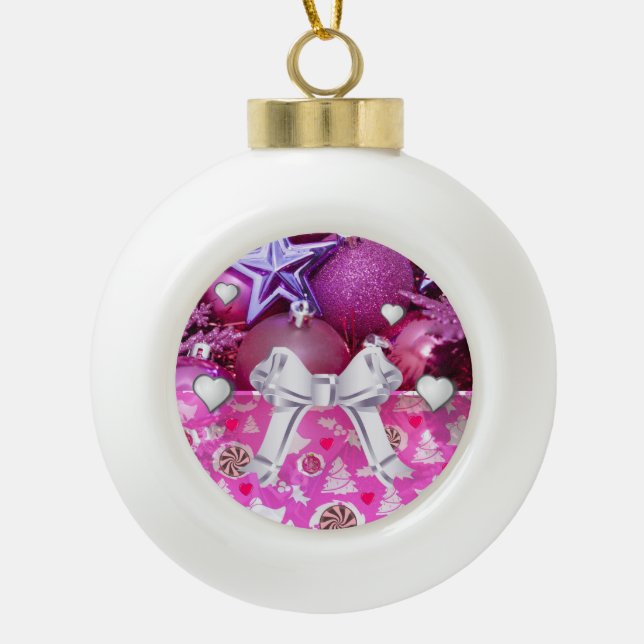 Ornement en céramique de Noël (Devant)