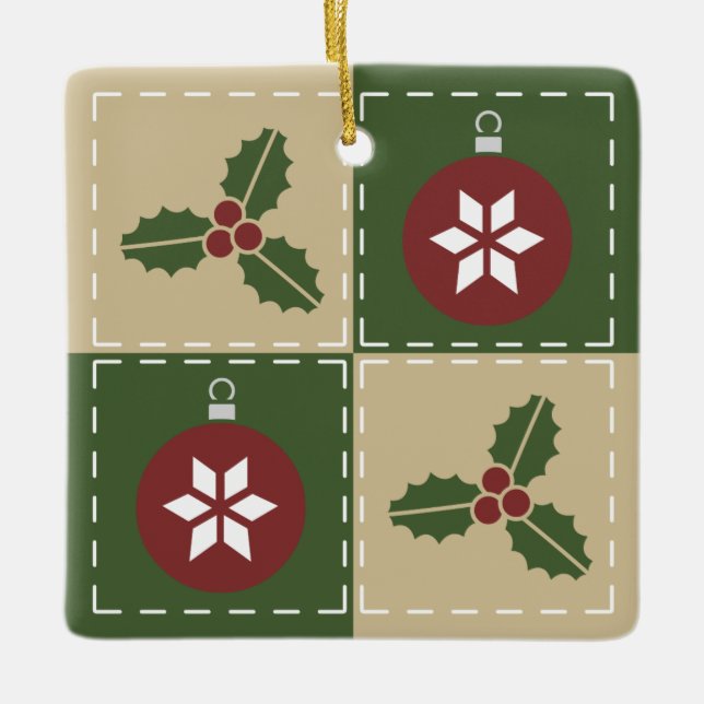 Ornement en céramique de Noël (Devant)