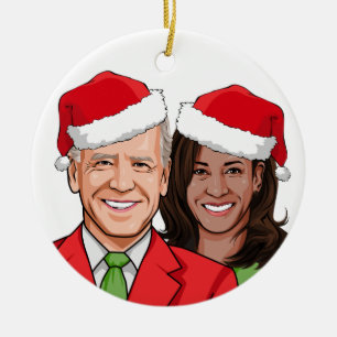 Ornement en céramique de Noël Biden Harris 2020