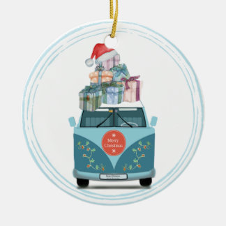 Ornement en céramique de Noël Campervan