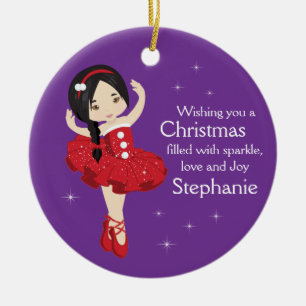 Ornement en céramique de Noël de Ballerina