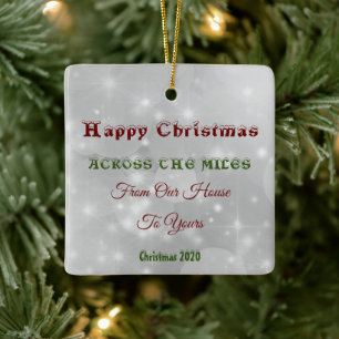 Ornement En Céramique De Noël de l'autre côté des Miles de notre maison