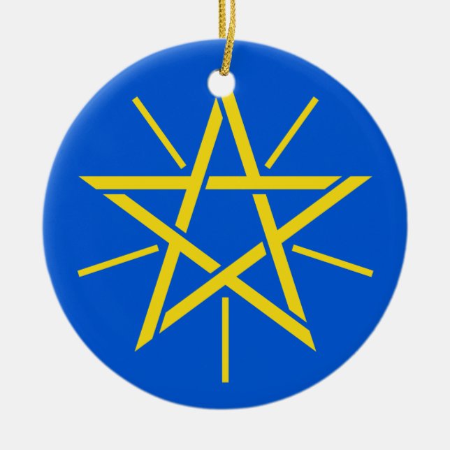 Ornement en céramique de Noël de l'ETHIOPIE (Devant)