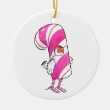 Ornement en céramique de Noël de poulet de sucre