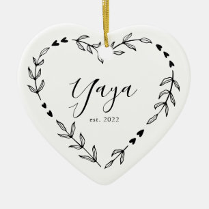 Ornement en céramique de Noël Yaya Année d'établis
