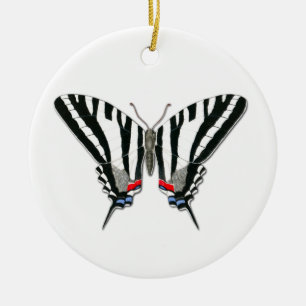 Ornement en céramique de papillon de machaon de