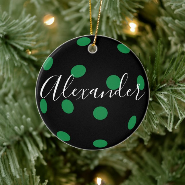 Ornement en céramique de Pickleball personnalisé (Arbre)