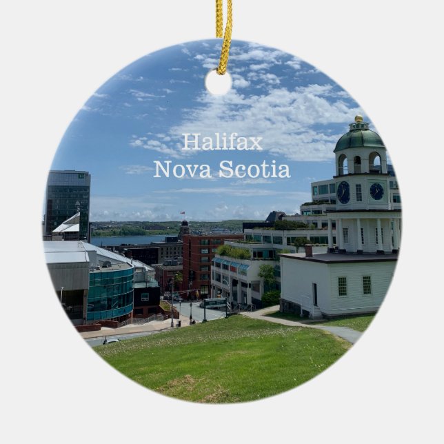 Ornement en céramique de voyage à Halifax Nouvelle (Devant)