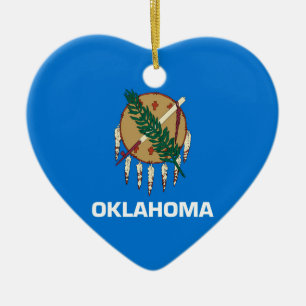 Ornement En Céramique Décor design du drapeau de l'État de l'Oklahoma