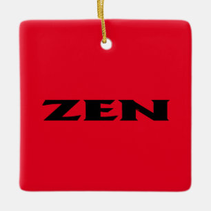 Ornement En Céramique Décor en céramique carré noir zen