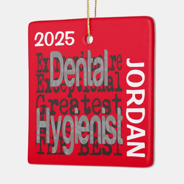 Ornement En Céramique Dental Hygienist Extraordinaire CUSTOM (Gauche)