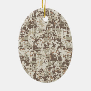 Ornement En Céramique Desert Style Digital Camouflage Pixels Decor