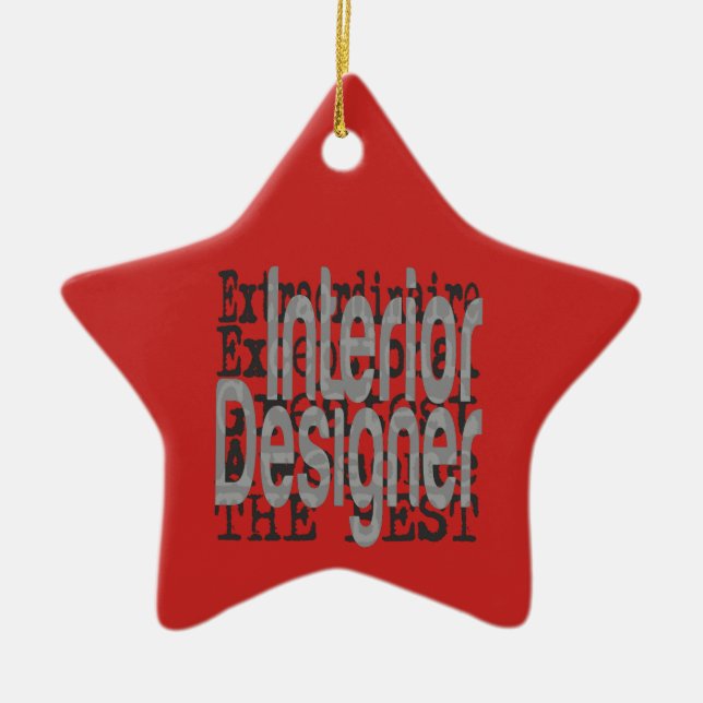 Ornement En Céramique Designer d'intérieur Extraordinaire (Devant)