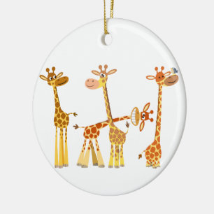 Ornement En Céramique Dessin animé Giraffes