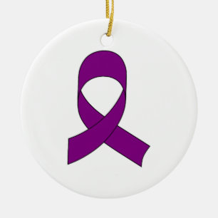 Ornement En Céramique Dessin de ruban violet