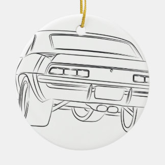 Ornement En Céramique Dessin de voiture de muscle