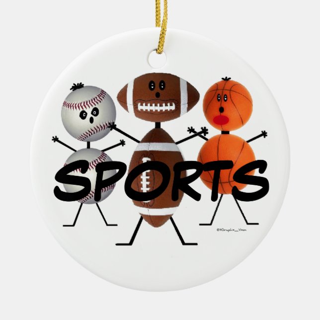 Ornement En Céramique Dessin du fan sportif (Devant)