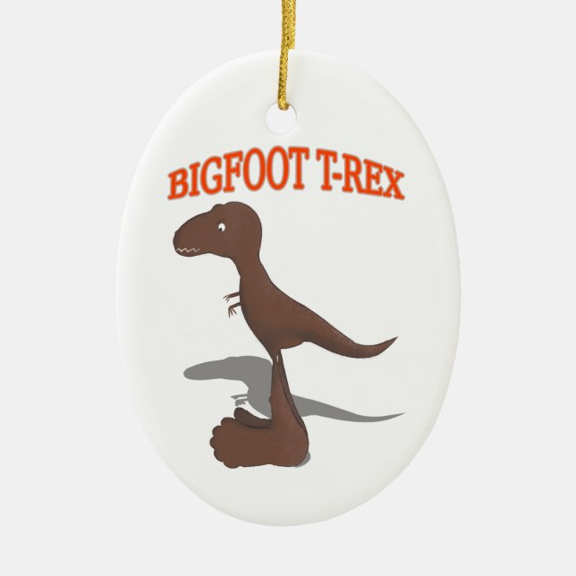 Ornement En Céramique Dessin T-Rex Bigfoot (Devant)