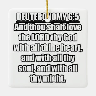 Ornement En Céramique Deutéronome 6:5 KJV Verset Biblique