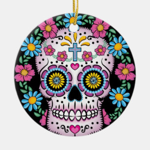 Ornement En Céramique Dia de los Muertos