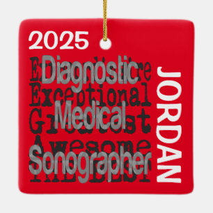 Ornement En Céramique Diagnostic Médicale Sonographer Extraordinaire