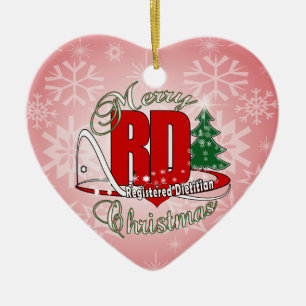 ORNEMENT EN CÉRAMIQUE DIÉTÉTICIEN ENREGISTRÉ PAR RD DE NOËL