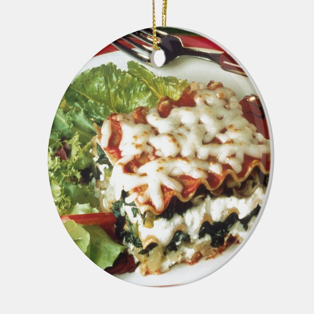 Ornement En Céramique Dîner de lasagne (Gauche)